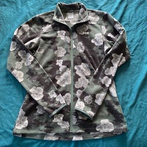Helly Hanson Fleece. Green with white florals.